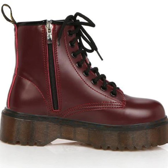 Rimocy Shoes - Rimocy Womens Autumn Winter Ankle Boots Lace Up Boots